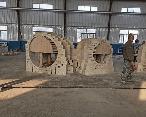 熱風(fēng)爐燃燒口組合磚，紅柱石磚